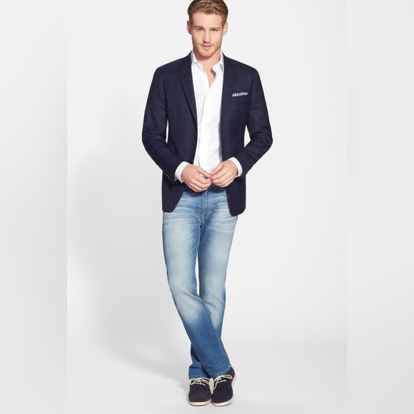 David Donahue Trim Fit Royal Oxford Dress Shirt NWOT - Picture 3 of 5